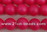 CSB1302 15.5 inches 8mm matte round shell pearl beads wholesale