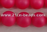 CSB1304 15.5 inches 12mm matte round shell pearl beads wholesale