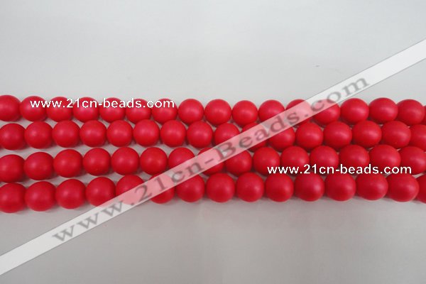 CSB1305 15.5 inches 4mm matte round shell pearl beads wholesale