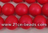 CSB1306 15.5 inches 6mm matte round shell pearl beads wholesale