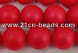 CSB1307 15.5 inches 8mm matte round shell pearl beads wholesale