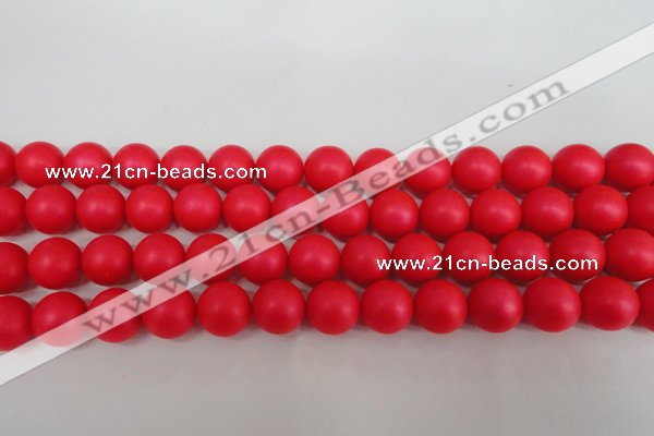 CSB1307 15.5 inches 8mm matte round shell pearl beads wholesale