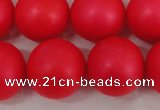 CSB1309 15.5 inches 12mm matte round shell pearl beads wholesale