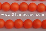 CSB1310 15.5 inches 4mm matte round shell pearl beads wholesale