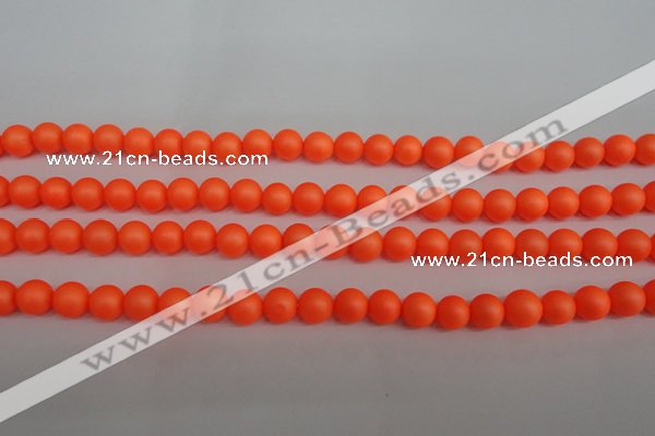 CSB1310 15.5 inches 4mm matte round shell pearl beads wholesale