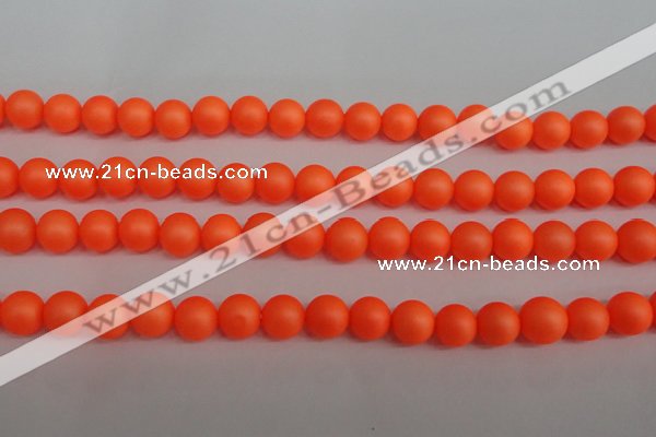 CSB1311 15.5 inches 6mm matte round shell pearl beads wholesale