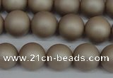 CSB1321 15.5 inches 6mm matte round shell pearl beads wholesale