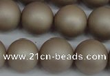 CSB1323 15.5 inches 10mm matte round shell pearl beads wholesale