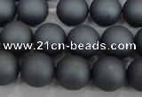 CSB1325 15.5 inches 4mm matte round shell pearl beads wholesale