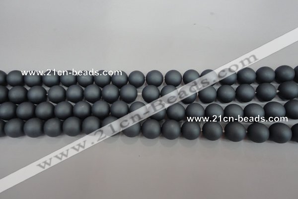 CSB1325 15.5 inches 4mm matte round shell pearl beads wholesale