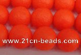 CSB1340 15.5 inches 4mm matte round shell pearl beads wholesale