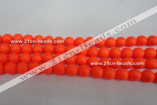 CSB1340 15.5 inches 4mm matte round shell pearl beads wholesale