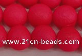 CSB1346 15.5 inches 6mm matte round shell pearl beads wholesale