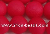 CSB1348 15.5 inches 10mm matte round shell pearl beads wholesale