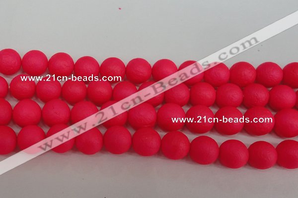 CSB1348 15.5 inches 10mm matte round shell pearl beads wholesale