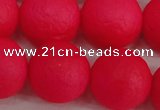 CSB1349 15.5 inches 12mm matte round shell pearl beads wholesale