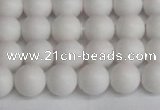 CSB1351 15.5 inches 6mm matte round shell pearl beads wholesale