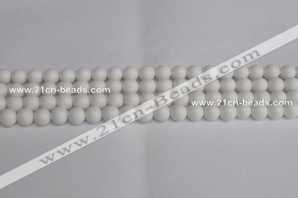 CSB1352 15.5 inches 8mm matte round shell pearl beads wholesale