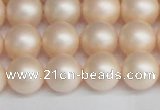 CSB1364 15.5 inches 12mm matte round shell pearl beads wholesale