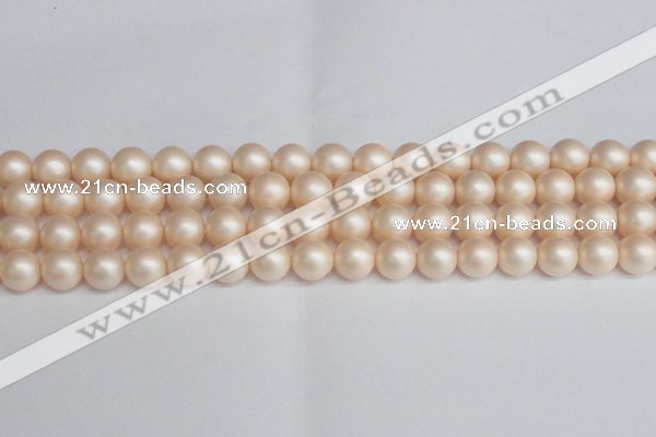 CSB1364 15.5 inches 12mm matte round shell pearl beads wholesale