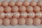 CSB1366 15.5 inches 6mm matte round shell pearl beads wholesale