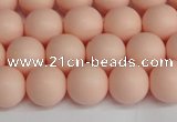 CSB1368 15.5 inches 10mm matte round shell pearl beads wholesale