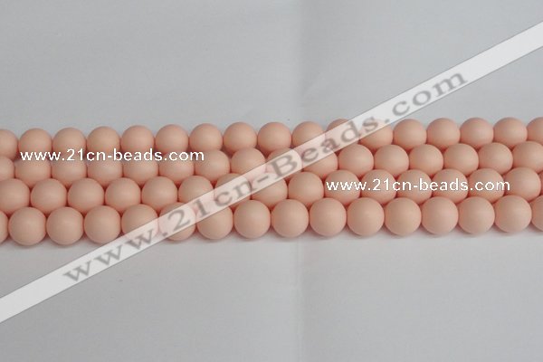 CSB1369 15.5 inches 12mm matte round shell pearl beads wholesale