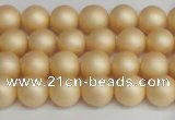 CSB1376 15.5 inches 6mm matte round shell pearl beads wholesale