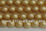 CSB1381 15.5 inches 6mm matte round shell pearl beads wholesale