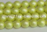 CSB1385 15.5 inches 4mm matte round shell pearl beads wholesale