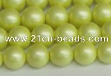 CSB1387 15.5 inches 8mm matte round shell pearl beads wholesale