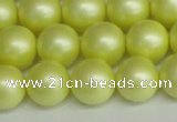 CSB1389 15.5 inches 12mm matte round shell pearl beads wholesale