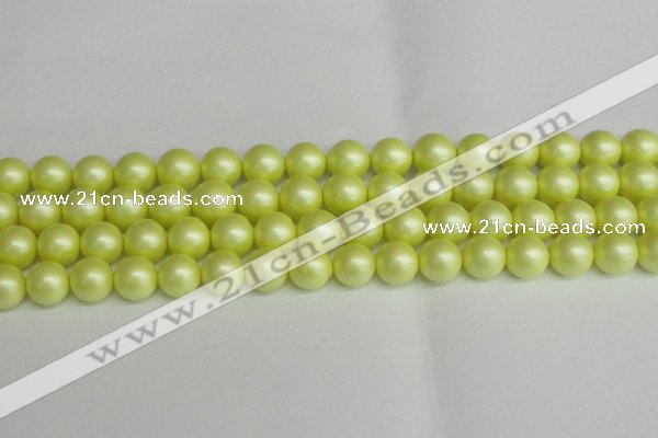 CSB1389 15.5 inches 12mm matte round shell pearl beads wholesale