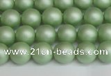 CSB1391 15.5 inches 6mm matte round shell pearl beads wholesale