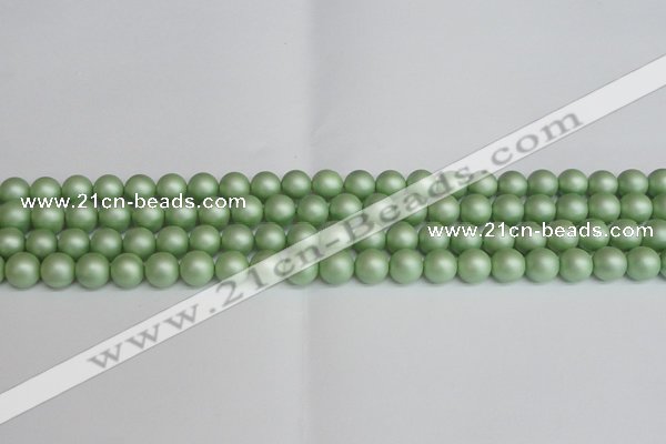 CSB1391 15.5 inches 6mm matte round shell pearl beads wholesale