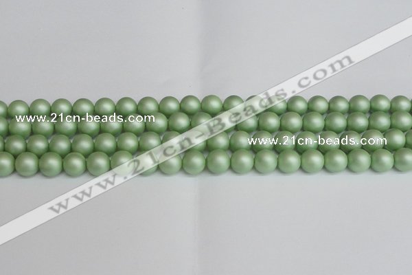 CSB1392 15.5 inches 8mm matte round shell pearl beads wholesale