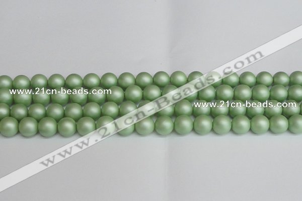 CSB1393 15.5 inches 10mm matte round shell pearl beads wholesale