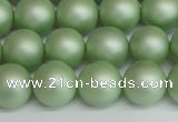 CSB1394 15.5 inches 12mm matte round shell pearl beads wholesale