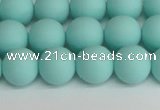 CSB1403 15.5 inches 10mm matte round shell pearl beads wholesale