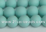 CSB1404 15.5 inches 12mm matte round shell pearl beads wholesale