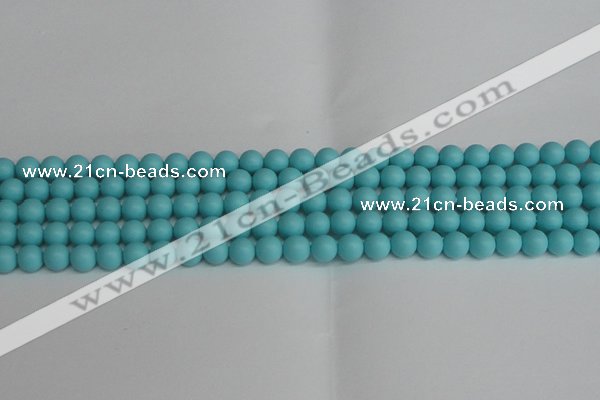 CSB1406 15.5 inches 6mm matte round shell pearl beads wholesale