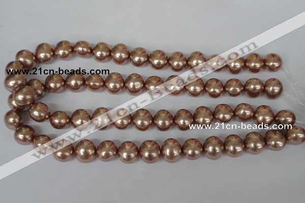 CSB141 15.5 inches 12*15mm – 13*16mm oval shell pearl beads