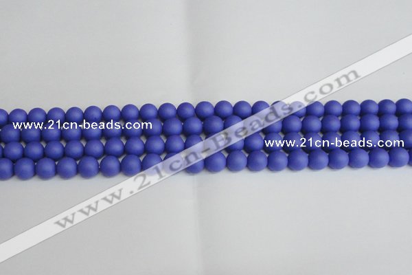 CSB1411 15.5 inches 6mm matte round shell pearl beads wholesale