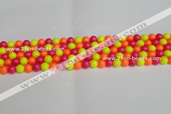 CSB1426 15.5 inches 6mm matte round shell pearl beads wholesale