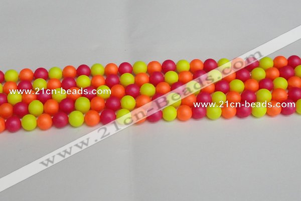 CSB1427 15.5 inches 8mm matte round shell pearl beads wholesale