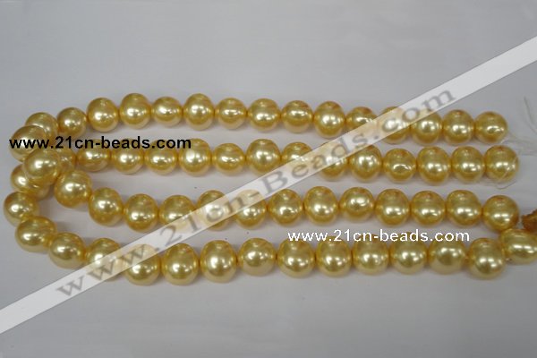 CSB143 15.5 inches 12*15mm – 13*16mm oval shell pearl beads