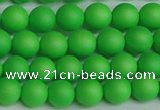 CSB1431 15.5 inches 6mm matte round shell pearl beads wholesale