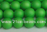 CSB1433 15.5 inches 10mm matte round shell pearl beads wholesale