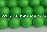 CSB1434 15.5 inches 12mm matte round shell pearl beads wholesale