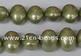 CSB144 15.5 inches 12*15mm – 13*16mm oval shell pearl beads